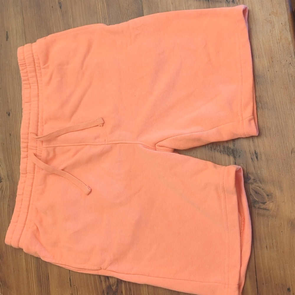 Orange jogger shorts